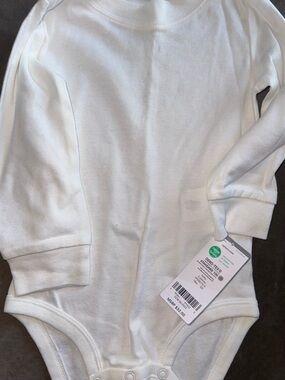 Carter's White Long-Sleeve Baby Bodysuit